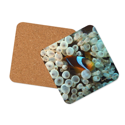 Sous-verre – “Étreinte des bulles” (Poisson-clown)